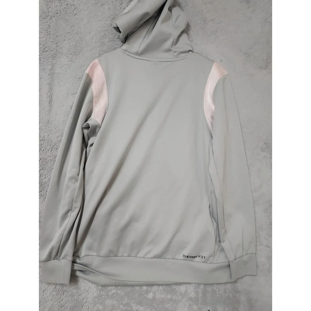 Georgia Bulldogs Hoodie Mens Large Nike NCAA On Field Therma Fit Gray Drawstring